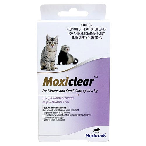 MOXICLEAR FOR KITTENS AND SMALL CATS UP TO 4KG 3 PACK