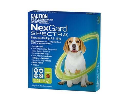 NEXGARD SPECTRA DOG 7.6-15KG 6PK