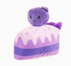 HUGSMART FUZZY FRIENDZ DOG TOY POOCH SWEETS BLUEBERRY CAKE 17.8X12.7X17CM