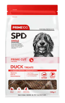 PRIME 100 SPD PRIME CUT DUCK TREATS 100G