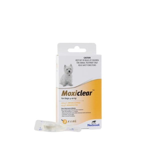 MOXICLEAR FOR DOGS 4-10KG 3 PACK