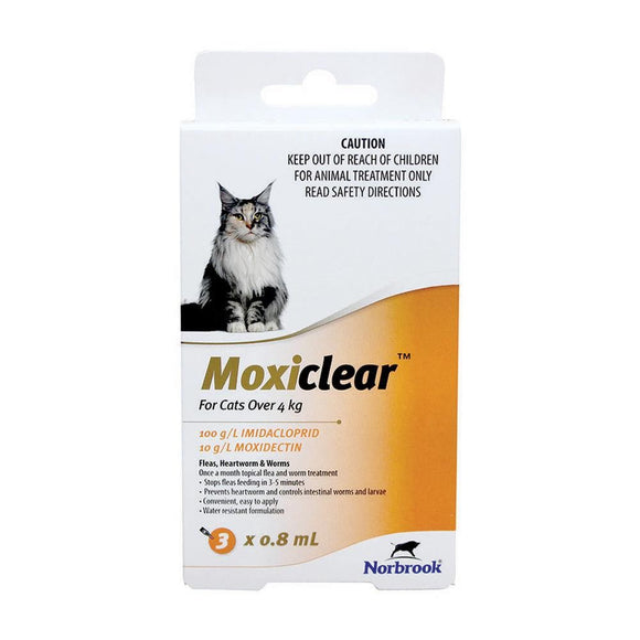 MOXCLEAR FOR CATS OVER 4KG 3 PACK