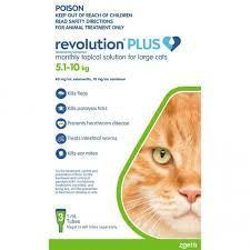 REVOLUTION PLUS LARGE CAT 5.1-10KG (GREEN) 3 PACK