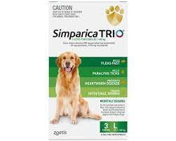 SIMPARICA TRIO 20.1-40KG L (GREEN) 3 PACK