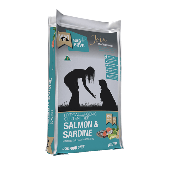 MEALS FOR MUTTS DOG SALMON AND SARDINE GLUTEN FREE 20KG BLUE