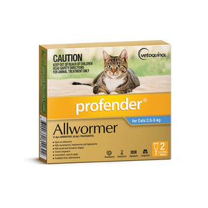 PROFENDER ALLWORMER 2.5-5KG