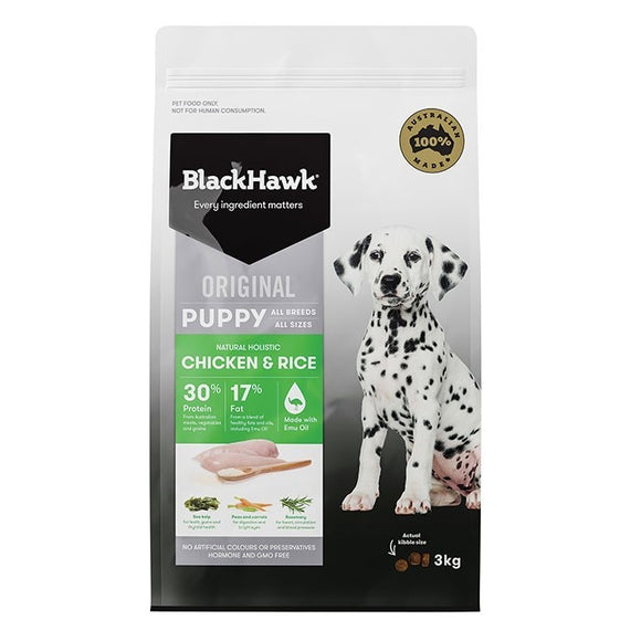 BLACK HAWK PUPPY CHICKEN & RICE 3KG