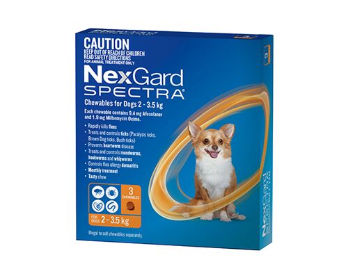 NEXGARD SPECTRA DOG 2-3.5KG 3PK