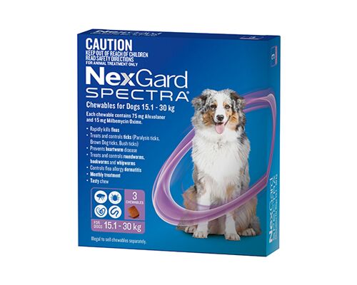 NEXGARD SPECTRA DOG 15.1-30KG 3PK