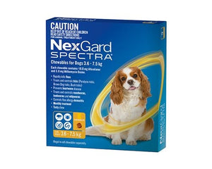 NEXGARD SPECTRA DOG 3.6-7KG 6PK