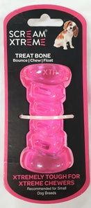 SCREAM XTREME TREAT BONE LOUD PINK SMALL 9CM