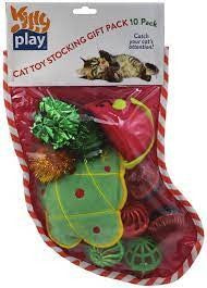 KITTY PLAY CHRISTMAS CAT TOY STOCKING