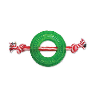 SCREAM XTREME CHRISTMAS TREAT TYRE GREEN WITH ROPE XL 37CM
