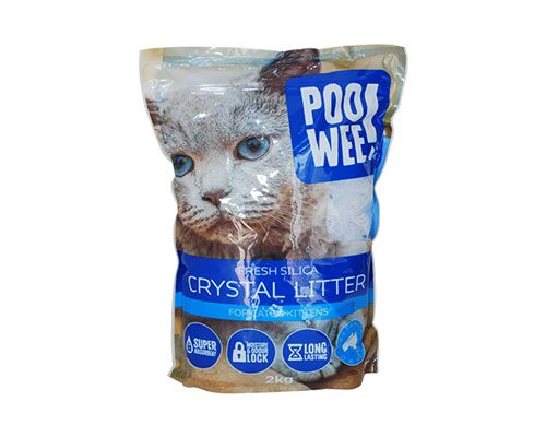 POO WEE CRYSTAL CAT LITTER 2KG