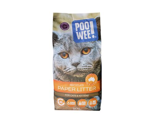 POO WEE RECYCLED PAPER LITTER 30L