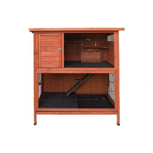 RABBIT HUTCH - DOUBLE STORY BROWN
