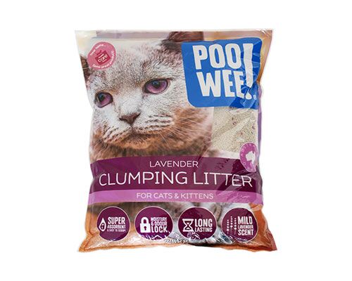 POO WEE LAVENDER CLUMPING LITTER 7.5KG