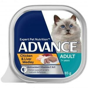 ADVANCE CAT WET ADULT CHICK/LIVER 85G