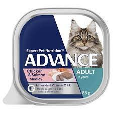 ADVANCE CAT WET ADULT CHICKEN / SALMON 85G