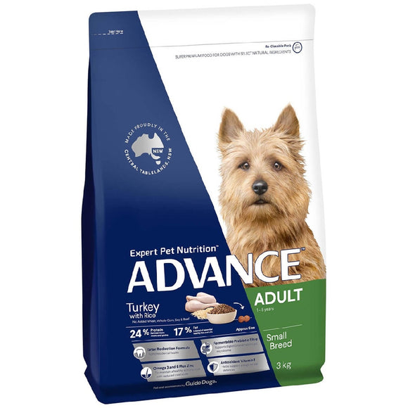 ADVANCE ADULT DOG TOY SMALL BREED TURKEY 3KG