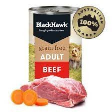BLACK HAWK DOG WET GRAINFREE BEEF 400G