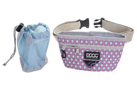 DOOG TREAT POUCH- LUNA- PINK WITH TEAR DROPS