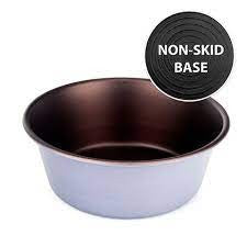 NON-SKID STAINLESS STEEL BOWL GREY AND COPPER 1.9LT