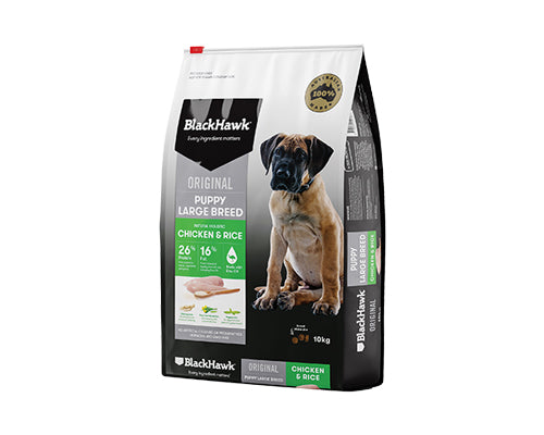 BLACK HAWK PUPPY LARGE BREED CHICKEN AND RICE 10KG