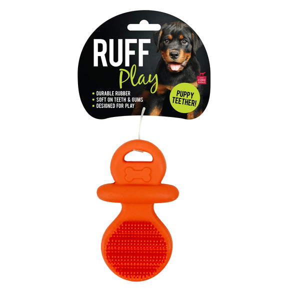 R/PLAY RUBBER PUPPY TEETHING PACIFIER 95MM