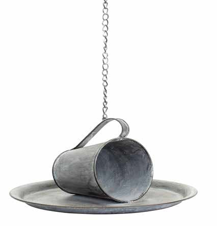 LARGE CUP & PLATE HANGING BIRD FEEDER