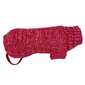 JUMPER HUSKIMO CABLEKNIT CHAMBRAY RED 46CM